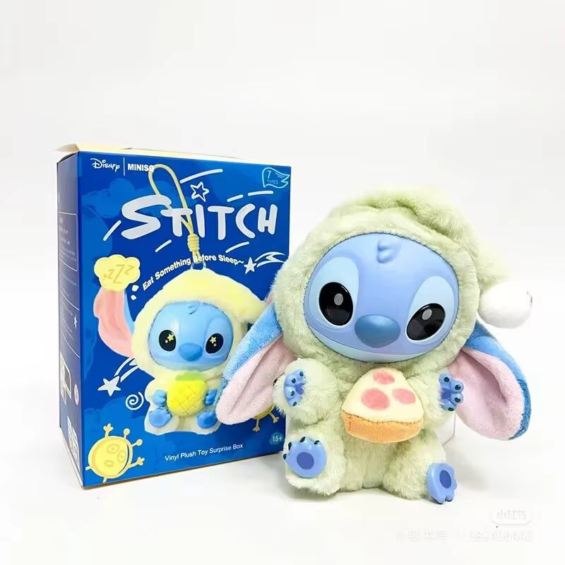 Kawaii Stitch Blind Box Bag Eat Some Thing before Sleep Series Vinyl Pendant Cute Doll Mystery Box Fluffy Doll Adult Gi